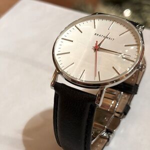 Brathwait Classic Slim Steel Watch: Melano Italian calf leather strap - 40 mm